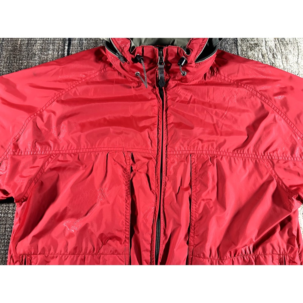 Volcom Red Jacket With Gray Hood - image 3
